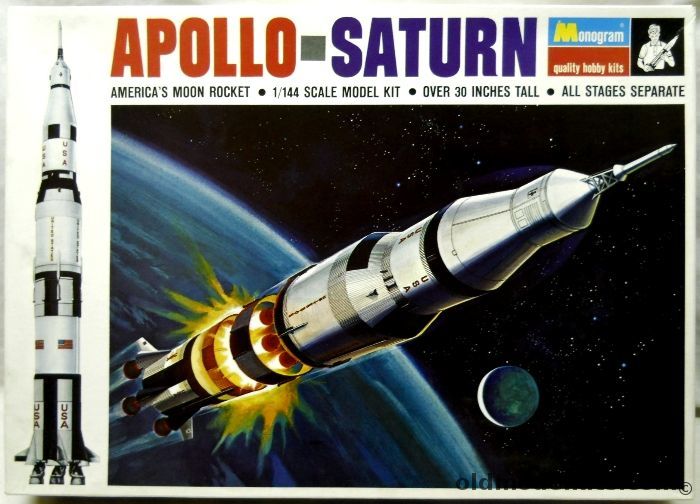 Monogram 1/144 Apollo Saturn V - 30 Inches Tall, PS193-600 plastic model kit